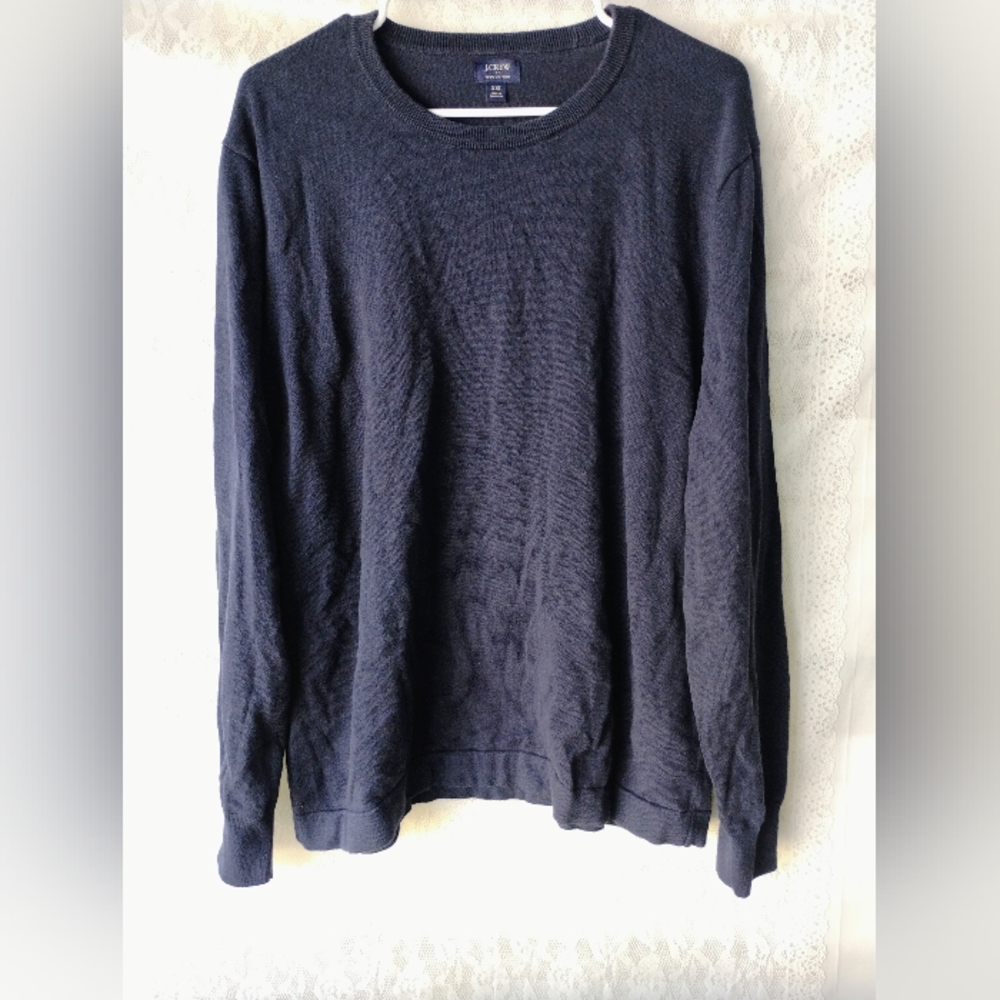 J. Crew Navy 100% Cotton Sweater Sz XXL